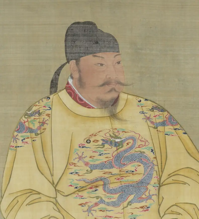 唐太宗・李世民の肖像（国立故宮博物院所蔵、上半身トリミング版）