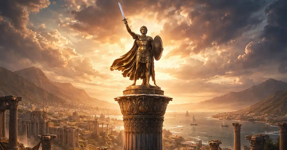 アレクサンドロス大王の肖像をイメージしたビジュアル