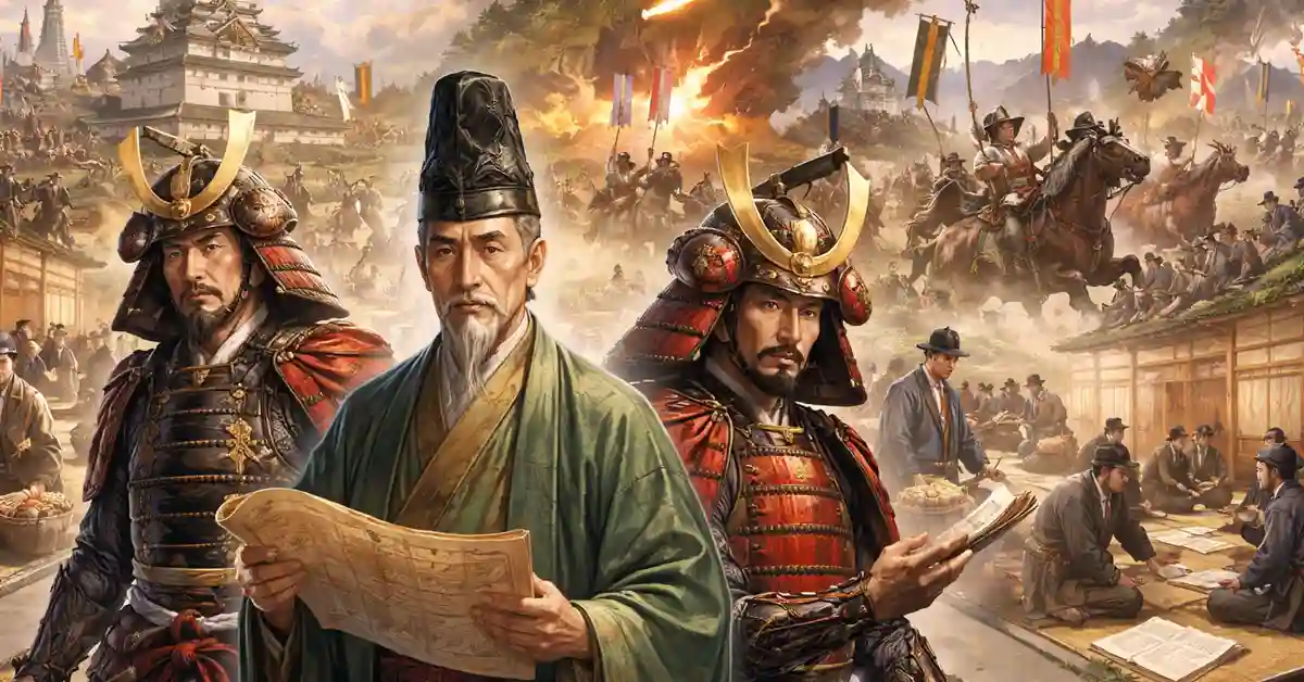 戦国時代の制度とルールをイメージしたビジュアル